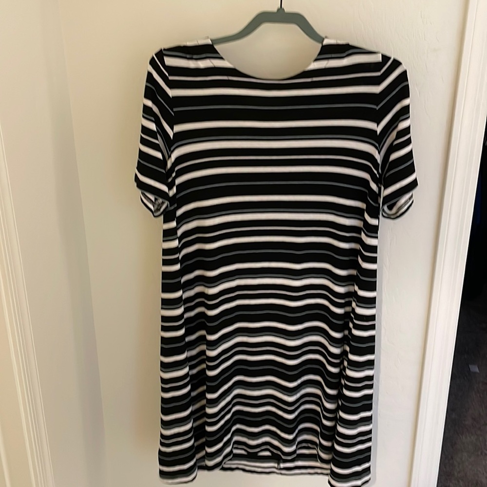 (EUC) Ann Taylor Loft Striped Dress, Size L